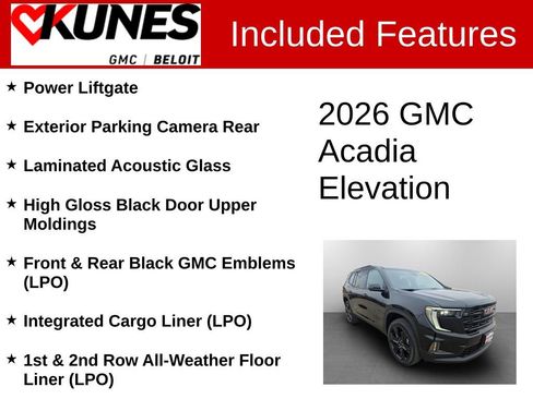 New 2026 GMC Acadia Elevation w/ Black Edition image 3