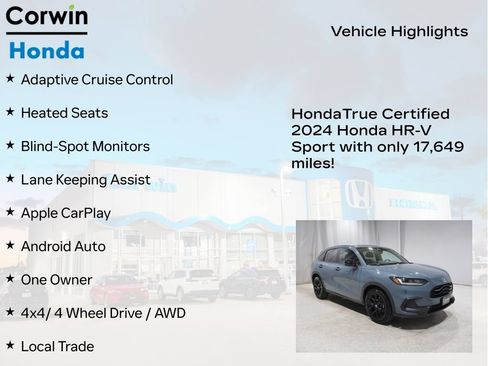 Used 2024 Honda HR-V Sport image 9