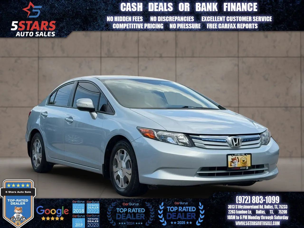 Used 2012 Honda Civic Hybrid Sedan image 1