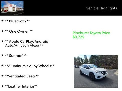 Used 2017 Nissan Murano Platinum w/ Platinum Technology Package image 7