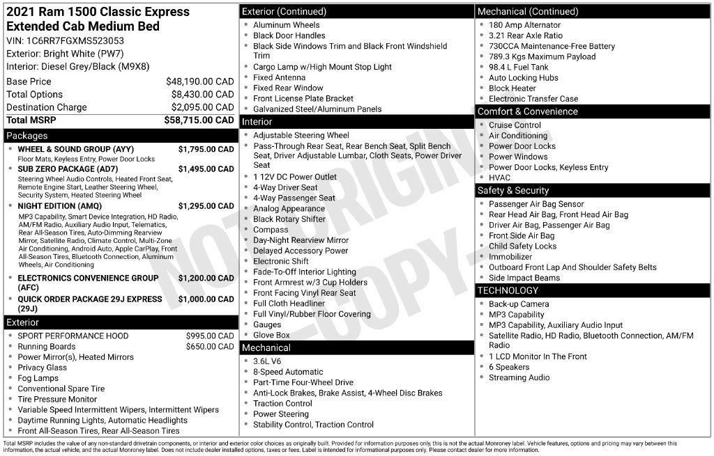 Used 2021 RAM 1500 Express w/ Wheel & Sound Group AWD/4WD image 5