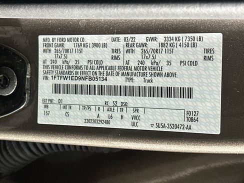 Used 2022 Ford F150 XL w/ Equipment Group 101A High AWD/4WD image 12