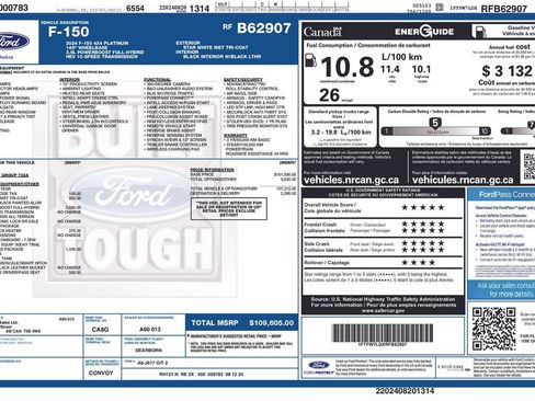 Used 2024 Ford F150 Platinum w/ FX4 Off-Road Package AWD/4WD image 44