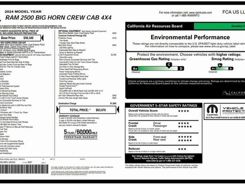 Certified 2024 RAM 2500 Big Horn w/ Bed Utility Group image 4