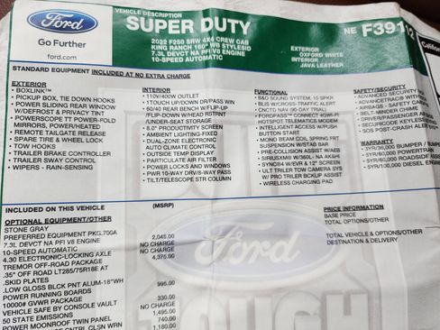 Used 2022 Ford F250 King Ranch w/ Tremor Off-Road Package image 65