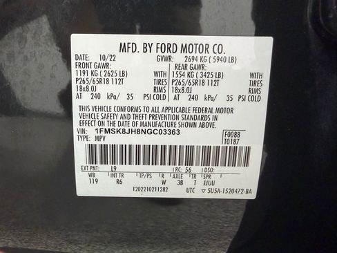 Used 2022 Ford Explorer Timberline AWD/4WD image 48