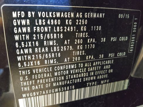 Used 2016 Volkswagen Tiguan S AWD/4WD image 33