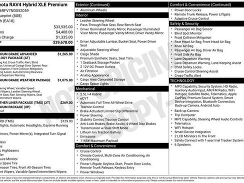 Certified 2022 Toyota RAV4 XLE Premium AWD/4WD image 34