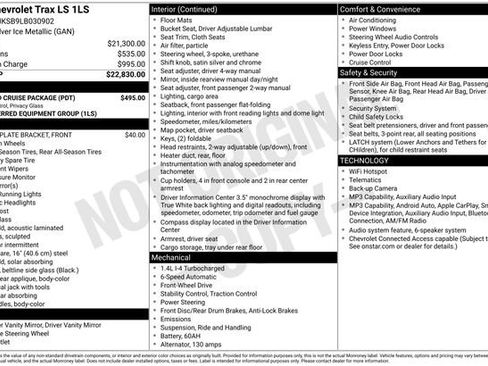 Used 2020 Chevrolet Trax LS w/ Tint and Cruise Package FWD image 30