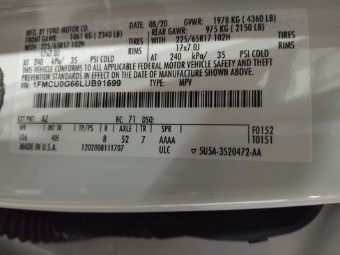Used 2020 Ford Escape SE FWD image 33