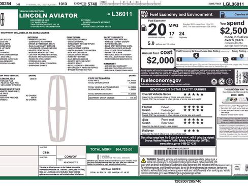 Used 2020 Lincoln Aviator Reserve w/ Equipment Group 201A image 6