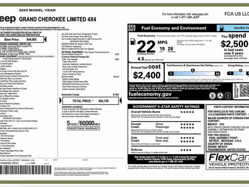 New 2025 Jeep Grand Cherokee Limited w/ Trailer Tow Package image 2