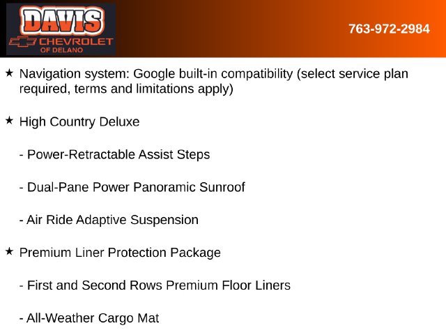 New 2026 Chevrolet Tahoe High Country AWD/4WD image 5