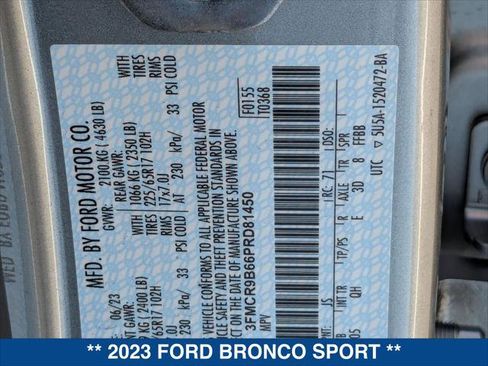 Certified 2023 Ford Bronco Sport Big Bend image 24