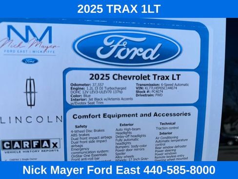 Used 2025 Chevrolet Trax LT FWD image 33