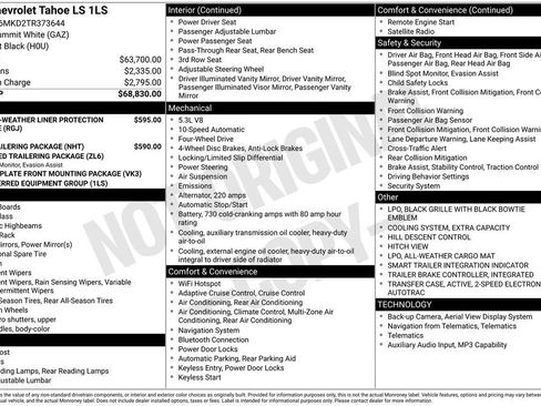 New 2026 Chevrolet Tahoe LS AWD/4WD image 3