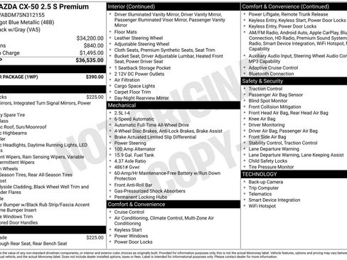 Certified 2025 MAZDA CX-50 AWD 2.5 S w/ Weather Package image 28