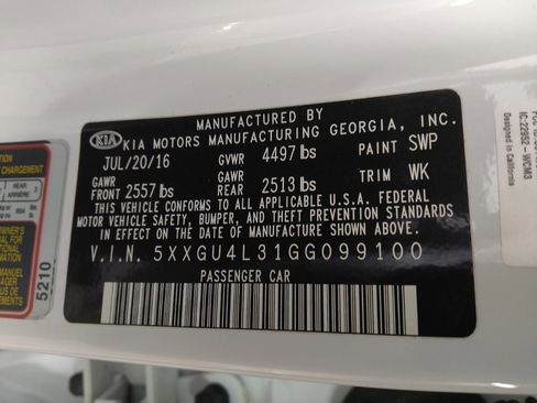 Used 2016 Kia Optima EX w/ Premium Package image 33