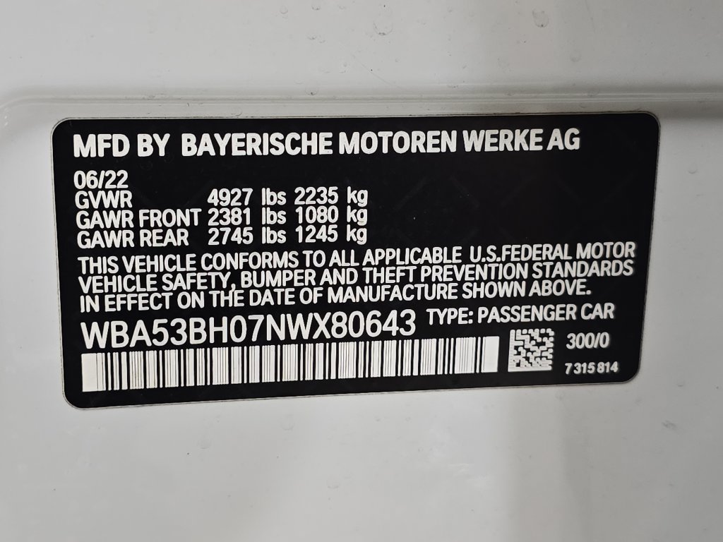 Certified 2022 BMW 530i w/ Premium Package RWD image 34