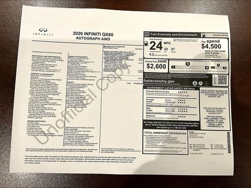 New 2026 INFINITI QX60 Autograph AWD/4WD image 41
