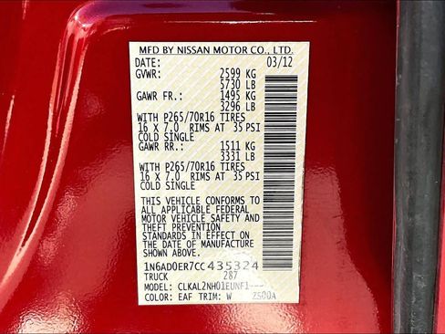 Used 2012 Nissan Frontier SV w/ SV Premium Utility Pkg image 35