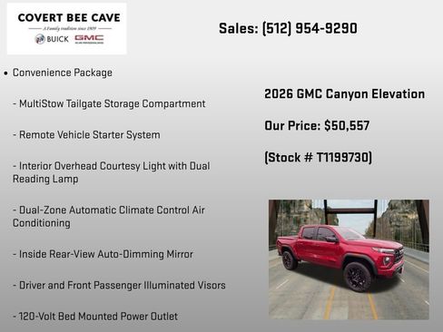 New 2026 GMC Canyon Elevation w/ Convenience Package AWD/4WD image 12