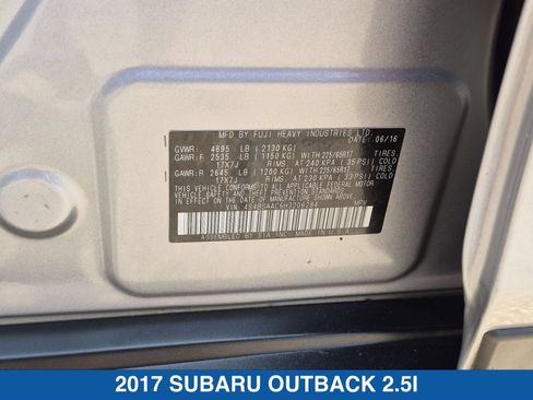 Used 2017 Subaru Outback 2.5i AWD/4WD image 26