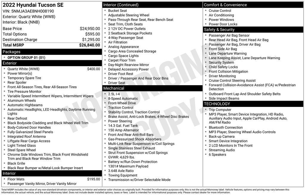 Certified 2022 Hyundai Tucson SE FWD image 30
