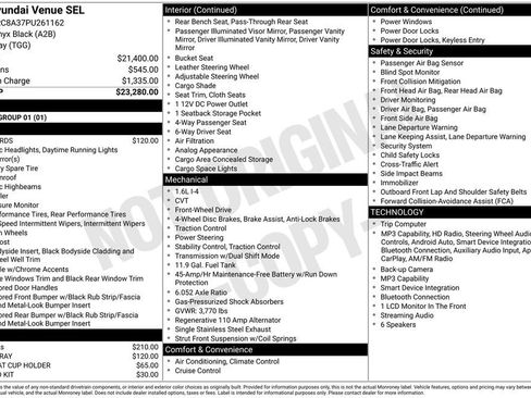 Used 2023 Hyundai Venue SEL FWD image 1