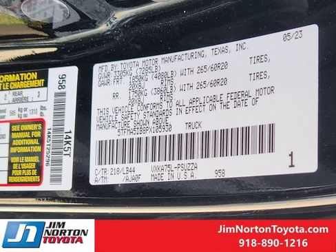 Used 2023 Toyota Tundra 1794 Edition AWD/4WD image 34