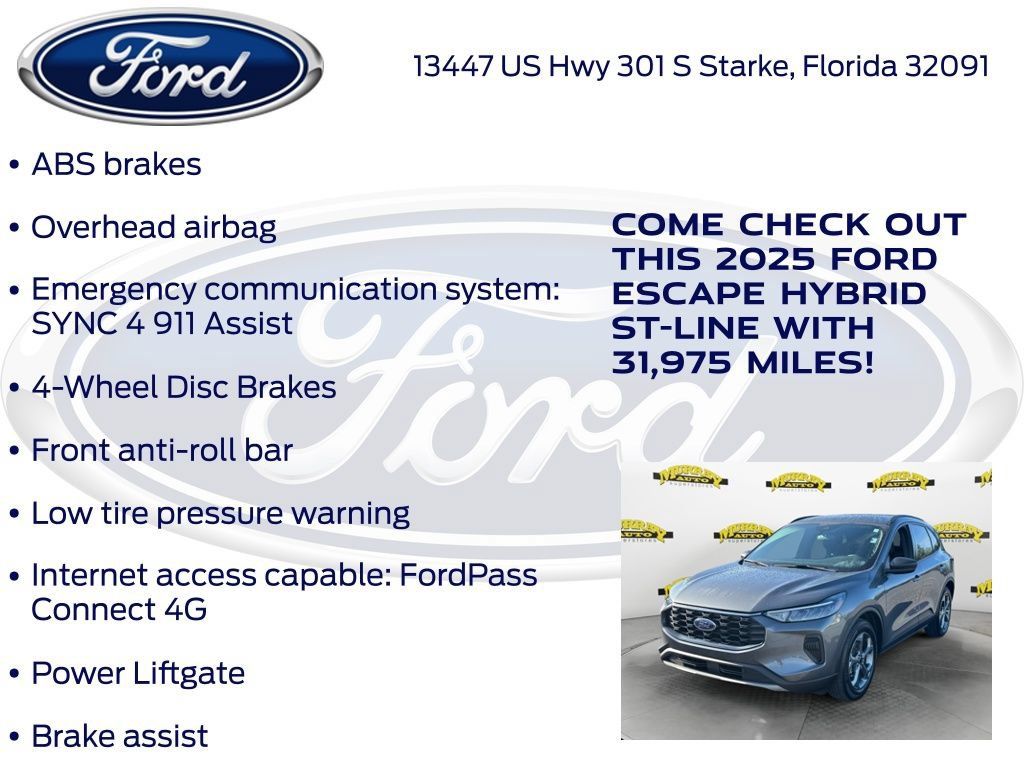 Certified 2025 Ford Escape ST-Line w/ Equipment Group 301A FWD image 32