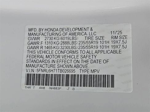 New 2026 Honda Odyssey Sport-L image 17