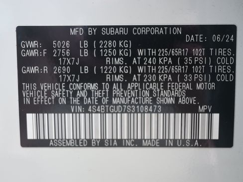 Certified 2025 Subaru Outback Wilderness AWD/4WD image 37