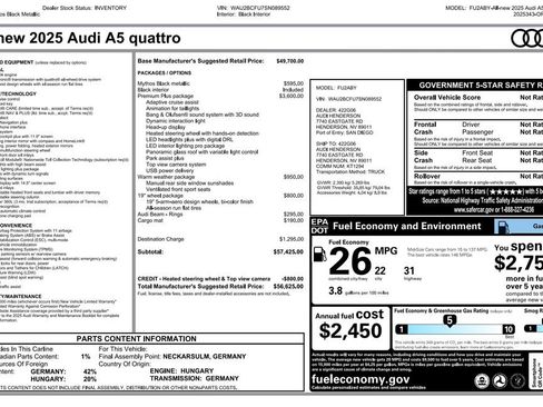 New 2025 Audi A5 2.0T Premium Plus image 12