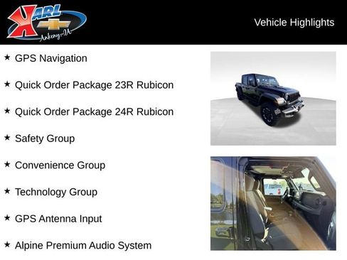 Used 2024 Jeep Gladiator Rubicon w/ Technology Group AWD/4WD image 2