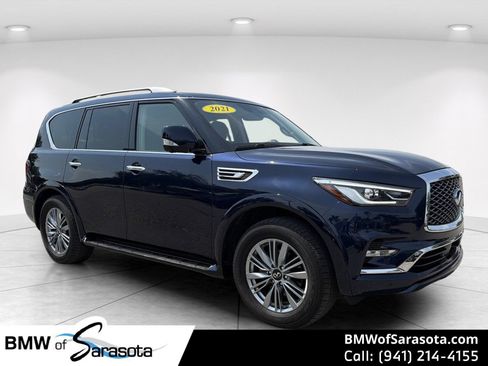 Used 2021 INFINITI QX80 Luxe w/ Cargo Package AWD/4WD image 1
