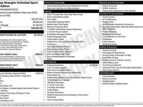 Used 2021 Jeep Wrangler Unlimited Sport AWD/4WD image 39
