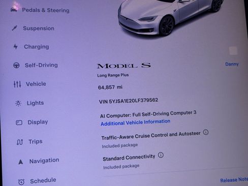 Used 2020 Tesla Model S Long Range Plus AWD/4WD image 8
