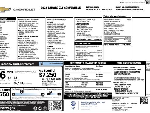 Used 2022 Chevrolet Camaro ZL1 image 6