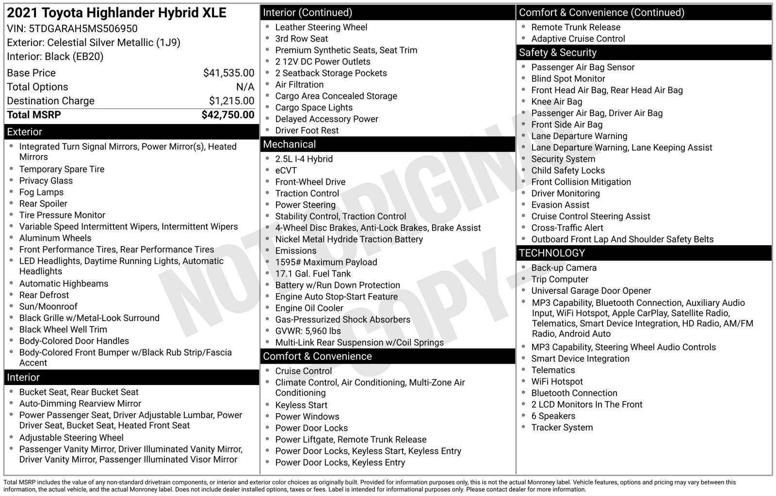 Used 2021 Toyota Highlander XLE FWD image 13