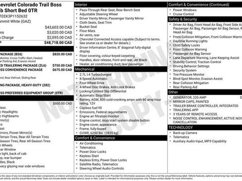 Used 2023 Chevrolet Colorado Trail Boss w/ Safety Package AWD/4WD image 29