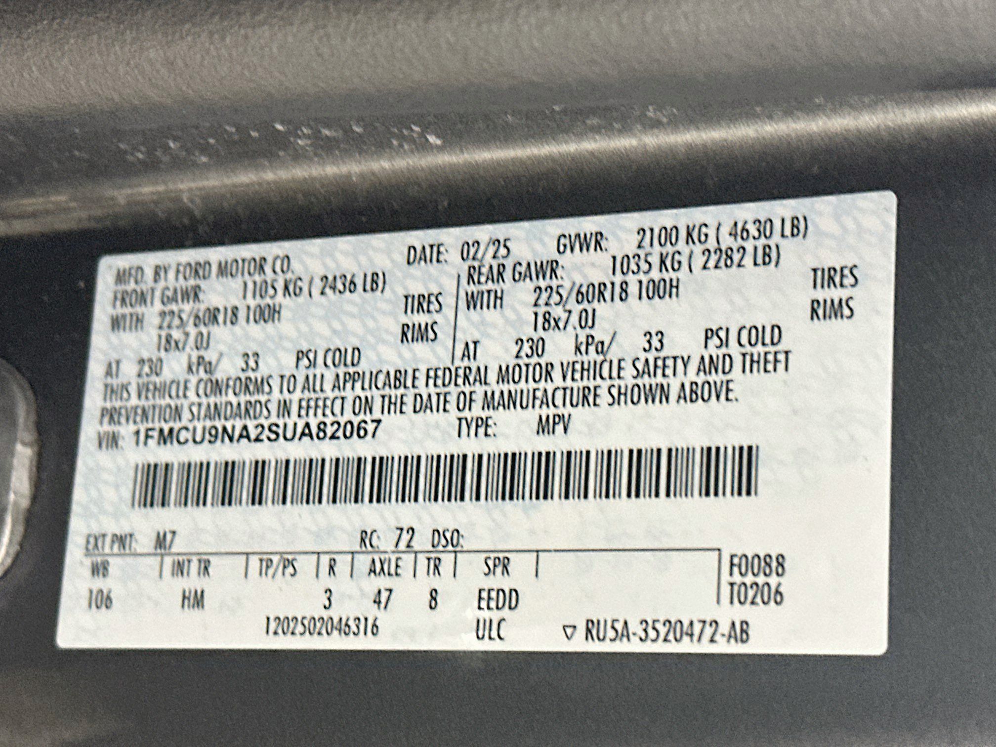 Used 2025 Ford Escape ST-Line Select AWD/4WD image 12