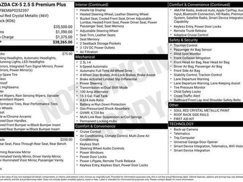 Certified 2023 MAZDA CX-5 AWD 2.5 S w/ Premium Plus Pkg image 17