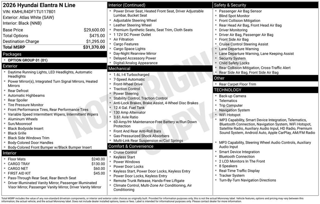Certified 2026 Hyundai Elantra N Line FWD image 38