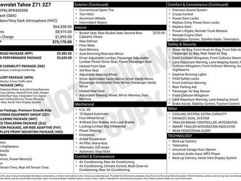 Certified 2023 Chevrolet Tahoe Z71 w/ Z71 Off-Road Package image 37