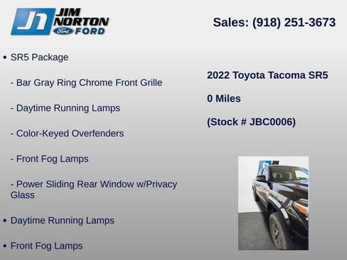 Used 2022 Toyota Tacoma SR5 w/ Technology Package AWD/4WD image 8