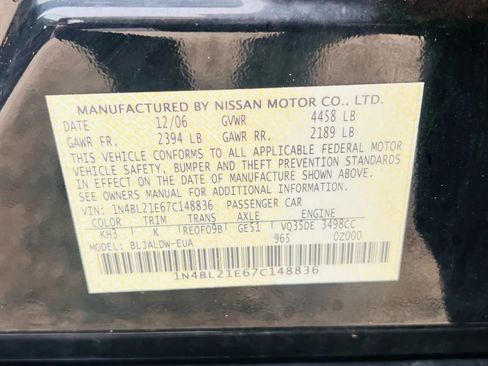 Used 2007 Nissan Altima 3.5 SE w/ Emergency Aid Pkg image 28