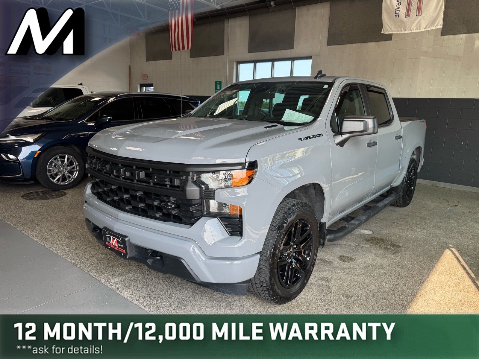 Used 2025 Chevrolet Silverado 1500 Custom w/ Turbomax Blackout Package AWD/4WD image 1