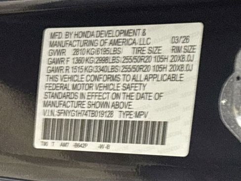 New 2026 Honda Pilot Touring image 26