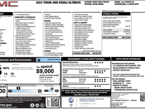 Used 2023 GMC Yukon Denali Ultimate AWD/4WD image 40